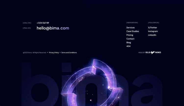 Bima Footer preview