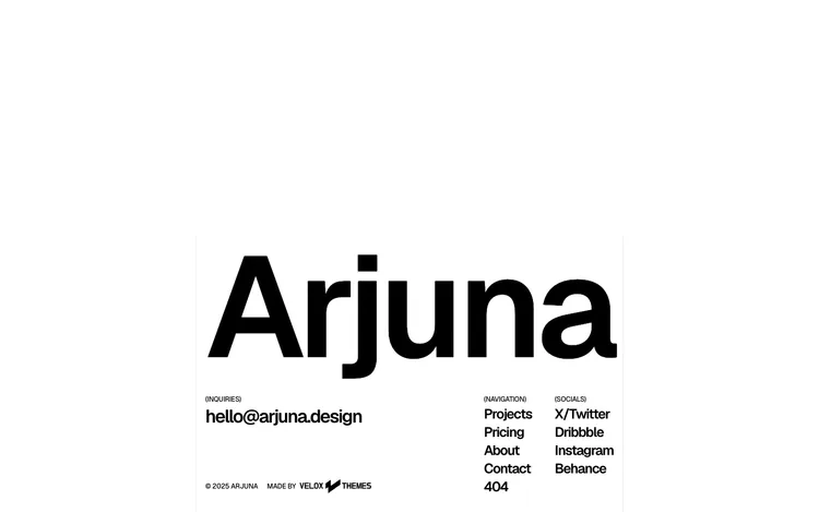Arjuna Footer preview