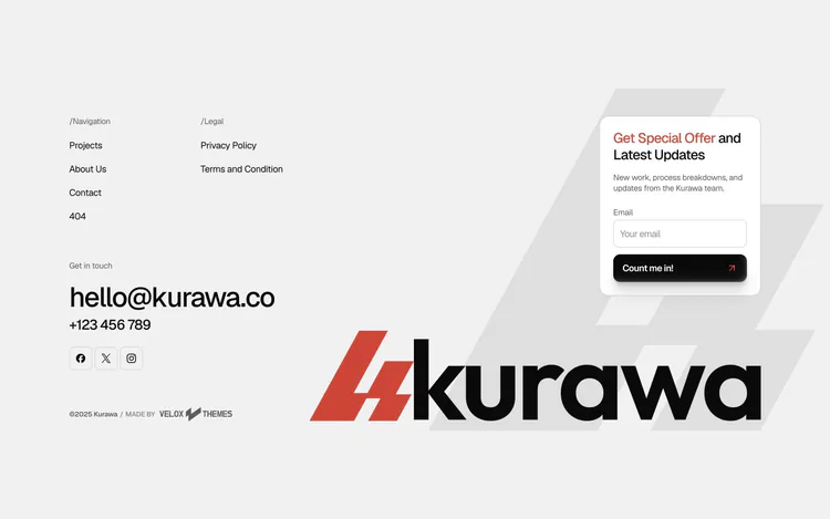 Kurawa Footer preview