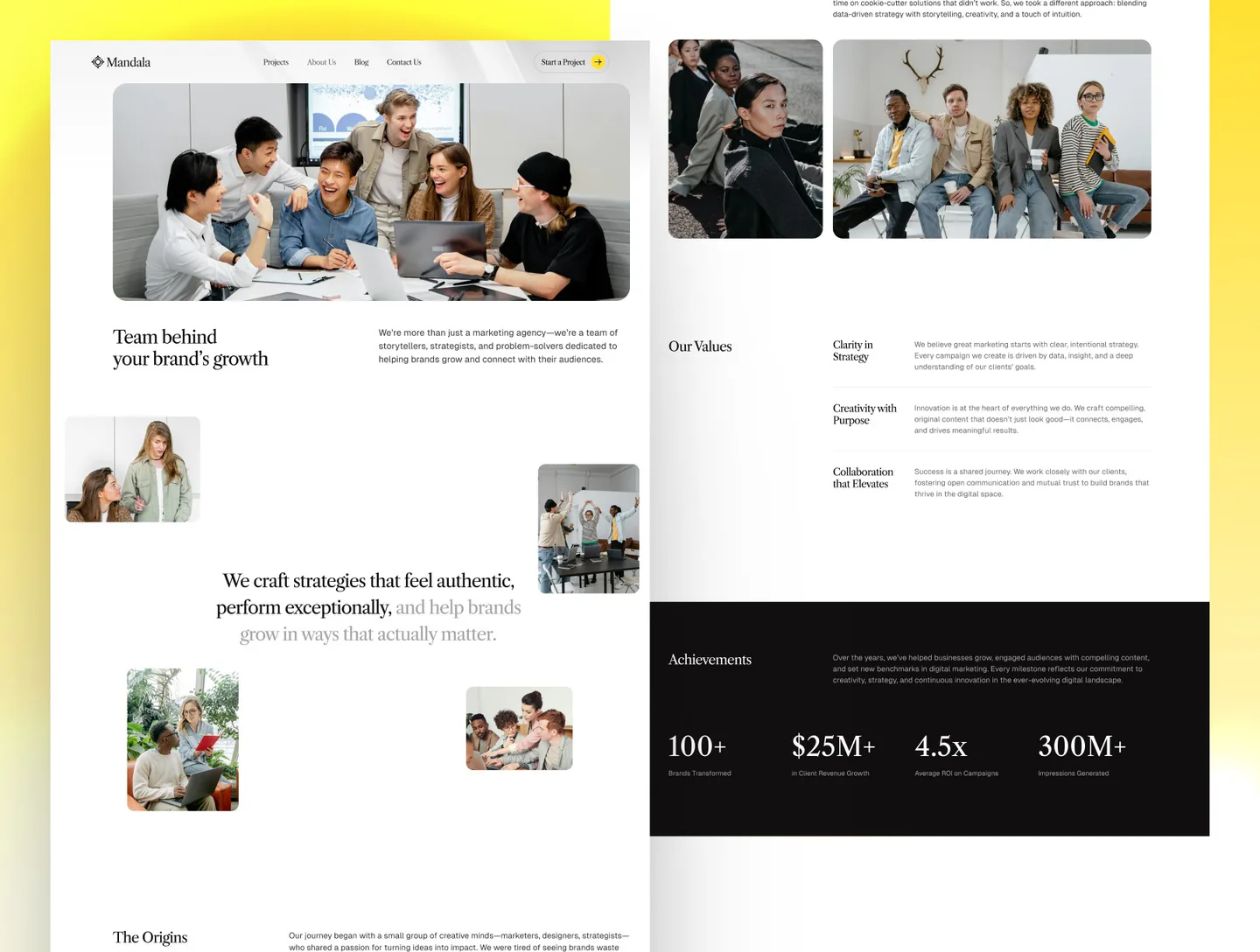 Mandala marketing agency framer template