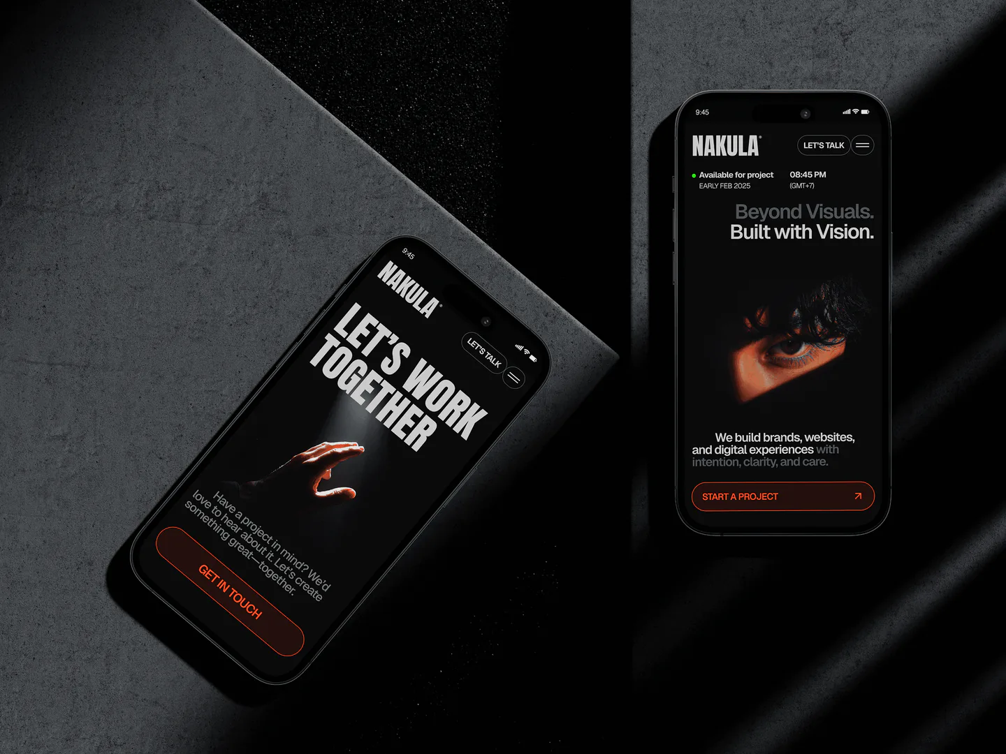 Nakula bold design studio framer template