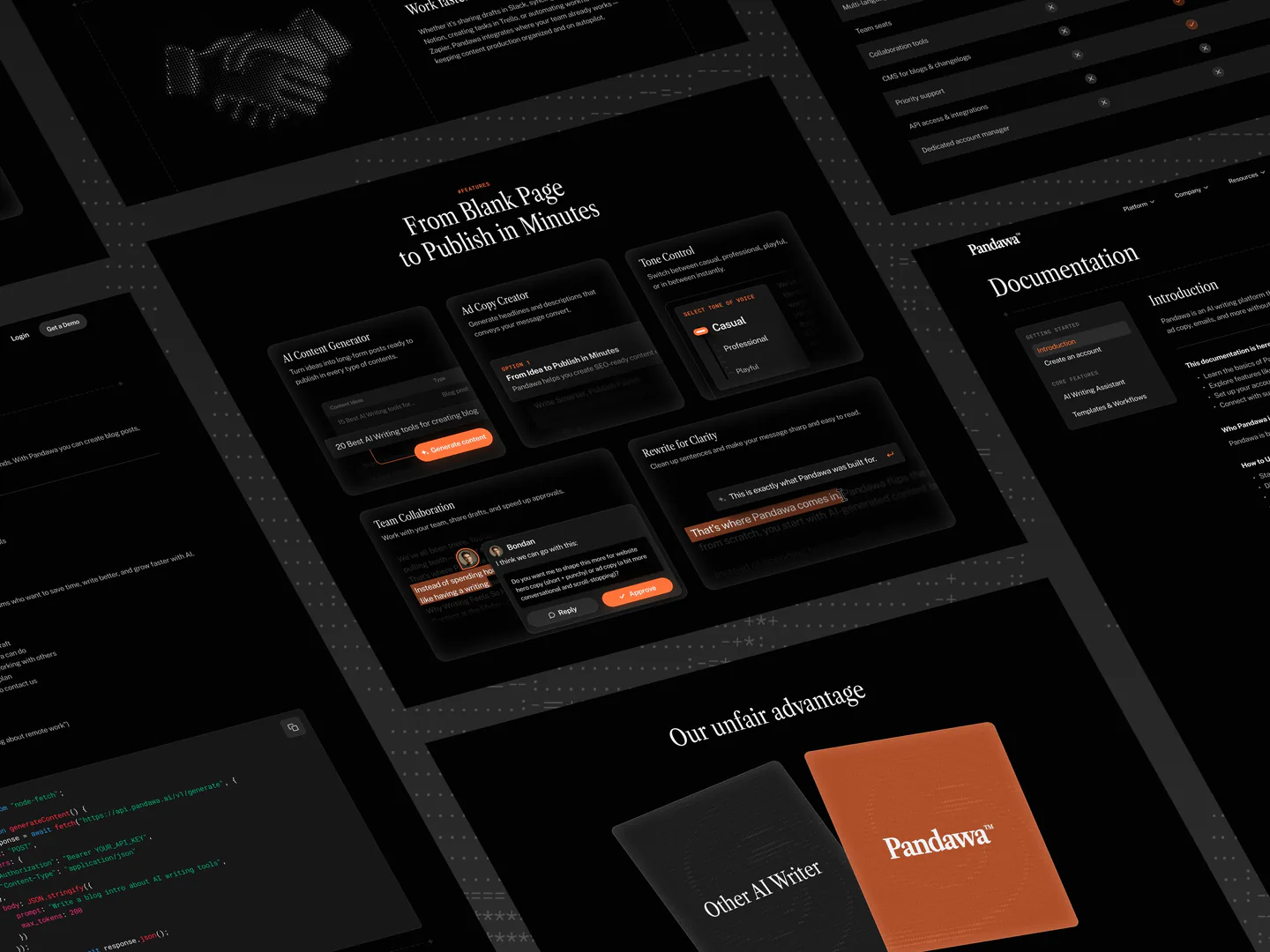 Pandawa AI Startup framer template