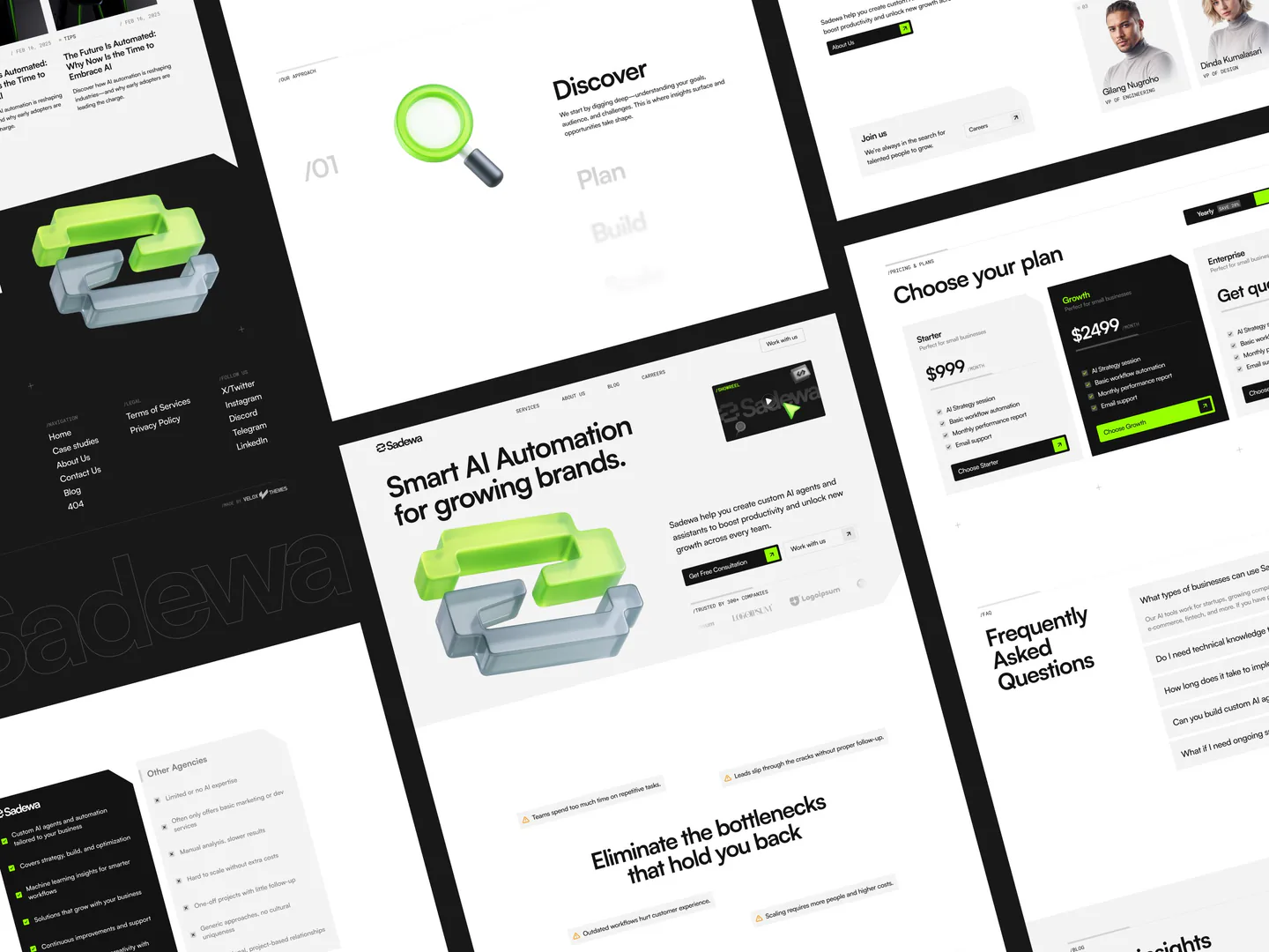 Sadewa AI automation agency framer template