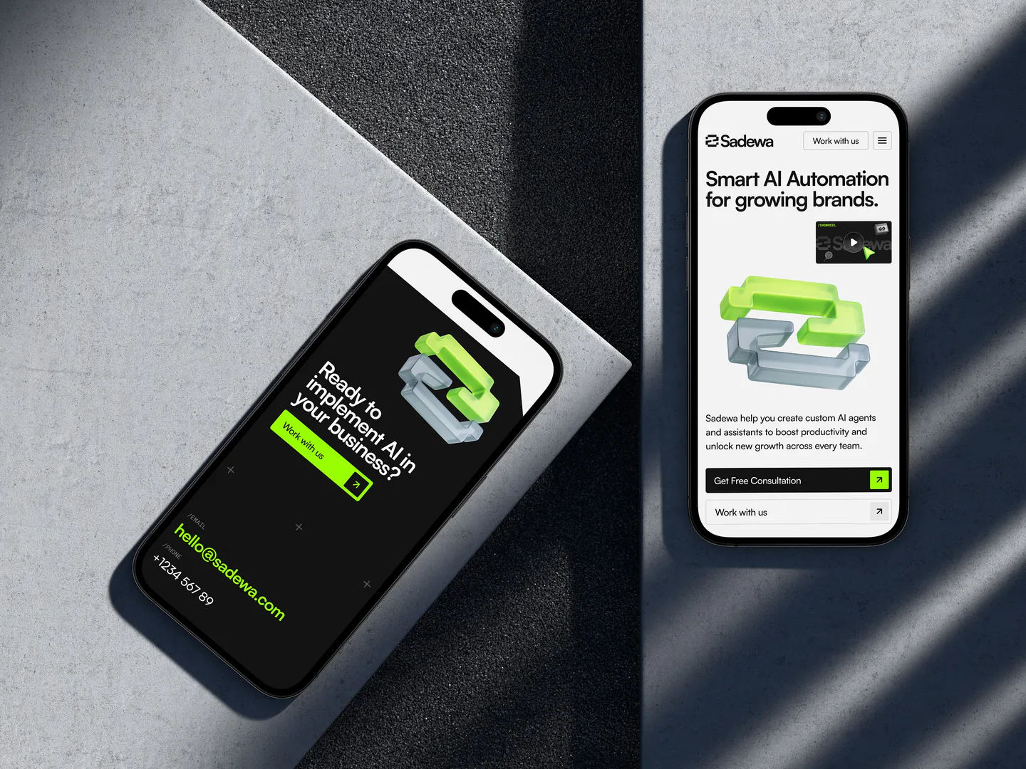 Sadewa AI automation agency framer template