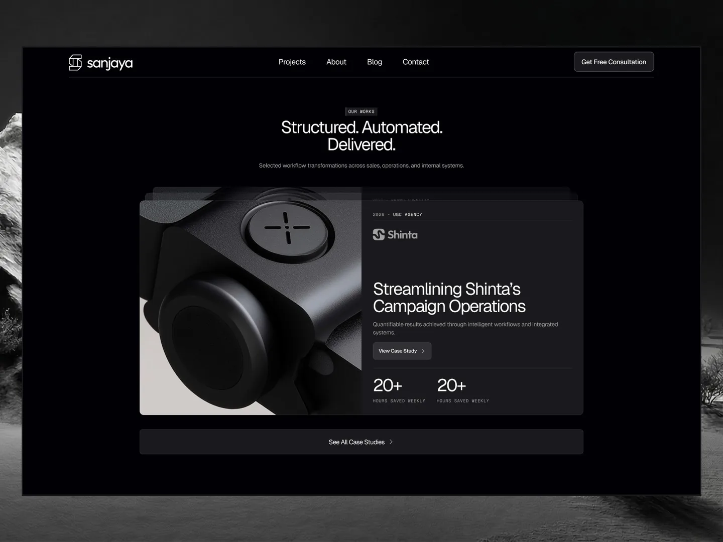 Sanjaya — AI automation agency Framer template