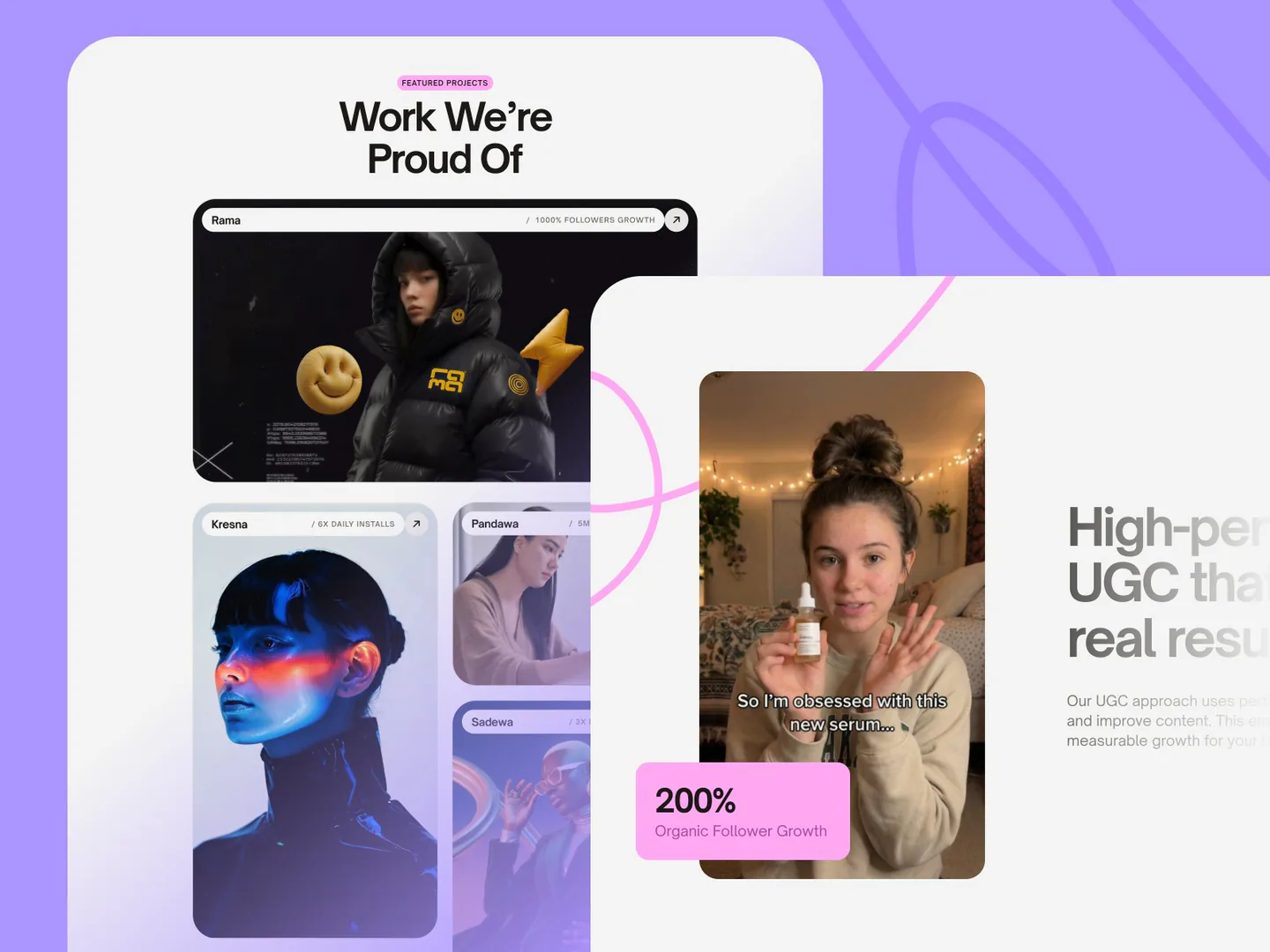 Shinta — Social media agency Framer template