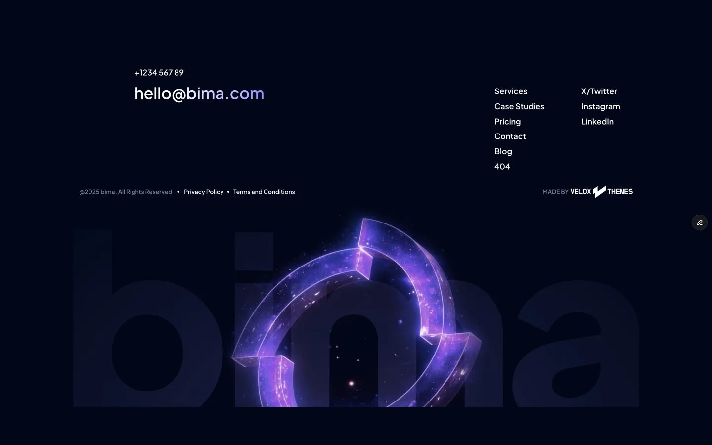 Futuristic Footer preview
