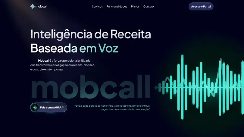 Mobcall website built with a Velox Themes template