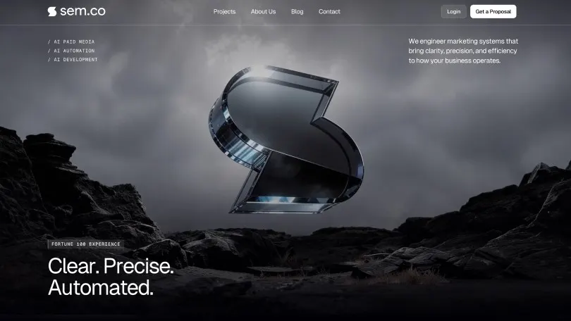 Sem website built with a Velox Themes template